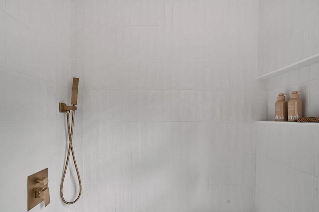 details with tiled shower