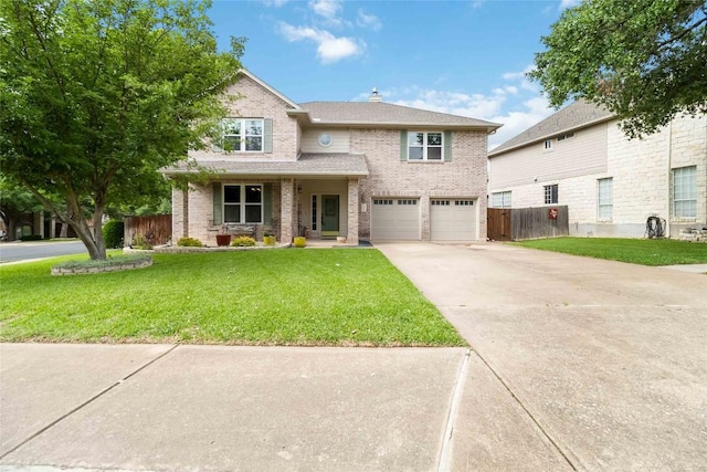 1400 Hargis Creek Trl, Austin, TX 78717 - view of front of home with brick siding, driveway, and a garage