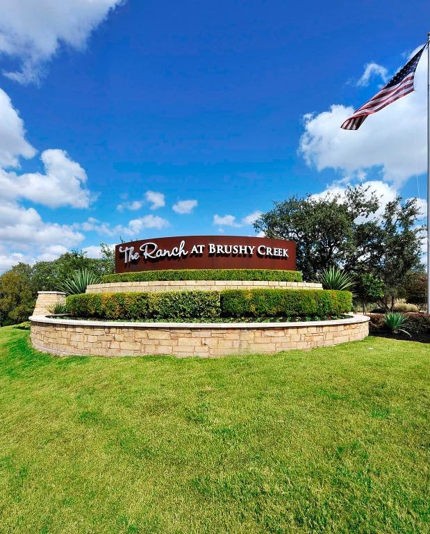 3908 Logan Ridge Dr, Cedar Park, TX 78613 - community / neighborhood sign with a yard