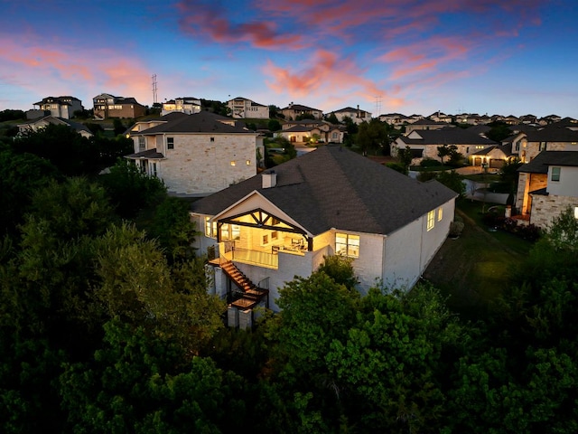 exterior space with a residential view