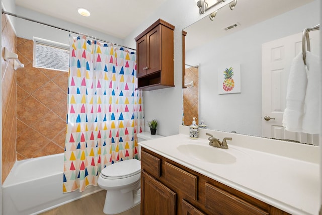 2104 Faldo Ln, Round Rock, TX 78664 - full bathroom with vanity, toilet, and shower / bath combination with curtain
