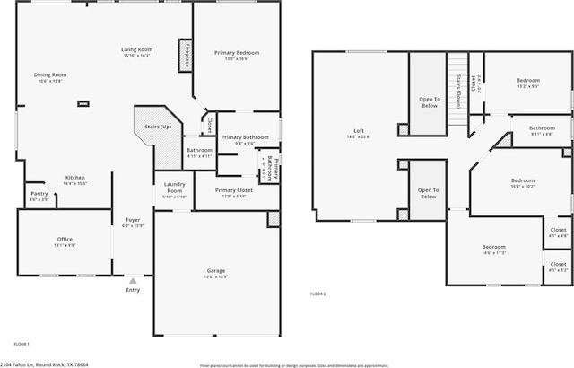 2104 Faldo Ln, Round Rock, TX 78664 - home floor plan