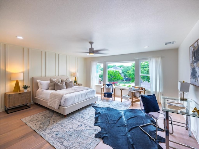 11224 Pickard Ln, Austin, TX 78748 - bedroom featuring wood finished floors, recessed lighting, and a ceiling fan