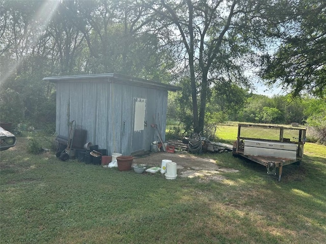 view of shed