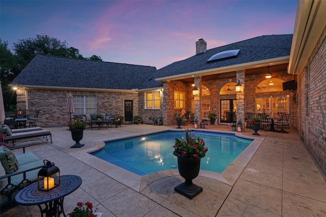 1901 Plantation Ct, Round Rock, TX 78681 - swimming pool with a patio area, outdoor dining space, and an outdoor hangout area