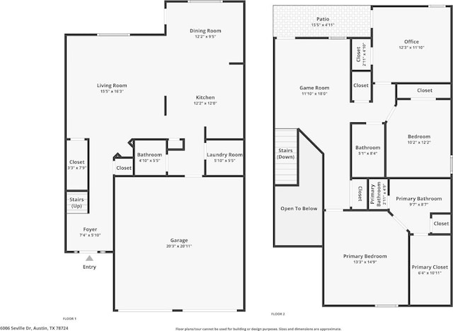 6006 Seville Dr, Austin, TX 78724 - view of room layout