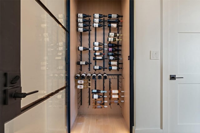 wine room featuring wood finished floors