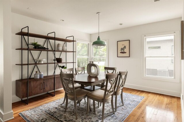 4903 Shoal Creek Blvd, Austin, TX 78756 - dining area featuring light wood-style flooring and baseboards