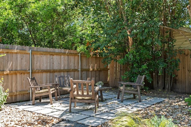 view of patio / terrace with a fenced backyard