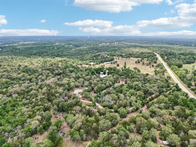 bird's eye view with a forest view