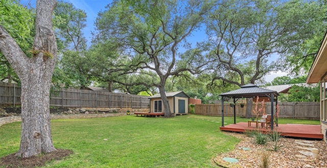 15205 N Flamingo Dr, Austin, TX 78734 - view of yard featuring a gazebo and a deck