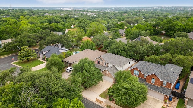 aerial view with a residential view
