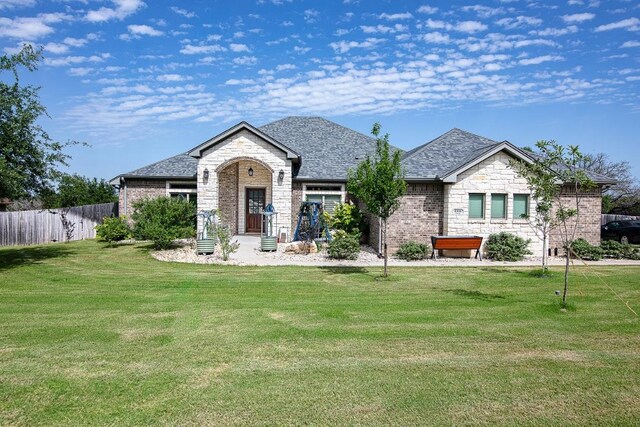 1066 Vista Dr, Salado, TX 76571 - french country inspired facade with stone siding and brick siding
