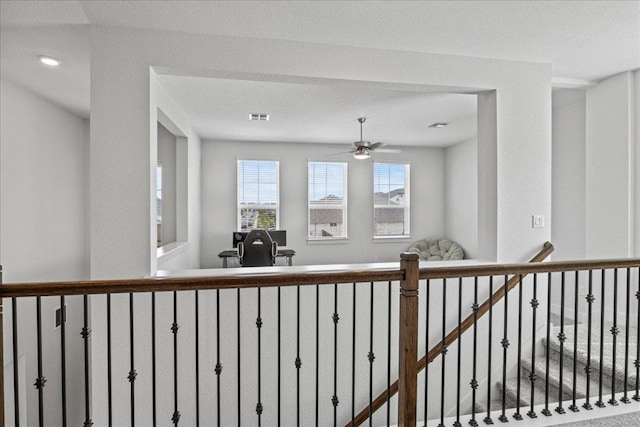 476 Wild Pecan Loop, Buda, TX 78610 - hallway with an upstairs landing and a desk