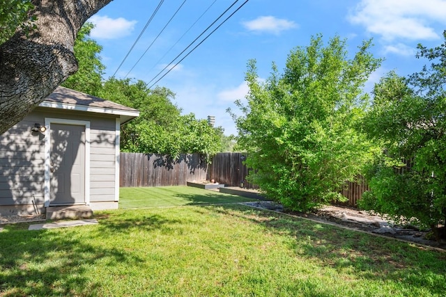 9417 Hopeland Dr, Austin, TX 78749 - view of yard featuring an outbuilding and a storage shed
