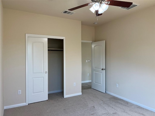 5817 Scenic Lake Dr, Georgetown, TX 78626 - unfurnished bedroom featuring carpet flooring, a closet, baseboards, and ceiling fan