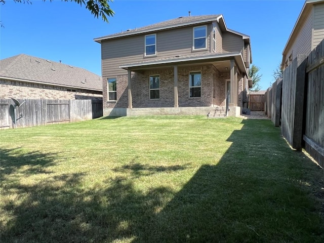 5817 Scenic Lake Dr, Georgetown, TX 78626 - rear view of house with brick siding