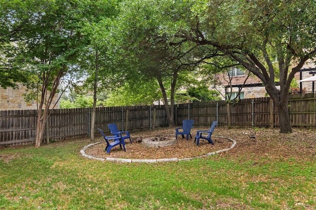 1712 Mccoy Pl, Georgetown, TX 78626 - view of yard featuring a fire pit