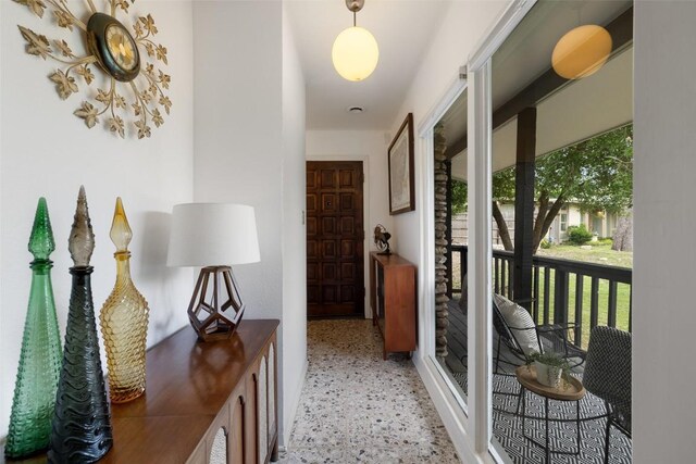 1712 Mccoy Pl, Georgetown, TX 78626 - hall featuring speckled floor