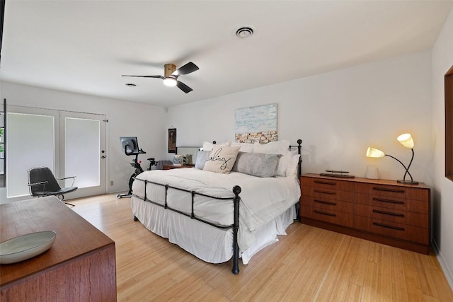 1712 Mccoy Pl, Georgetown, TX 78626 - bedroom with light wood-type flooring and a ceiling fan