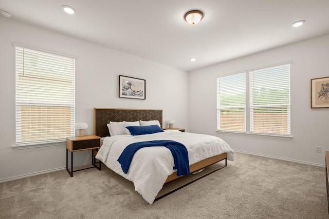 1625 Stinnett Dr, Leander, TX 78641 - carpeted bedroom with baseboards and recessed lighting