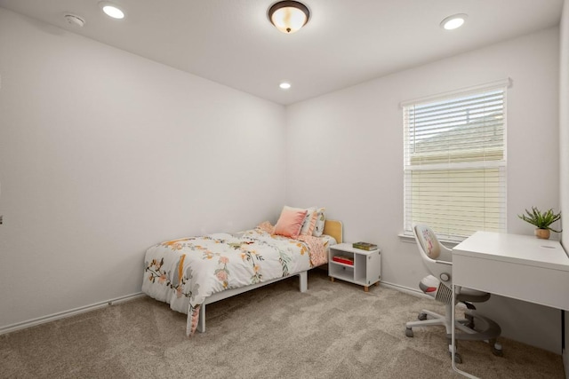 1625 Stinnett Dr, Leander, TX 78641 - bedroom featuring baseboards, carpet, and recessed lighting