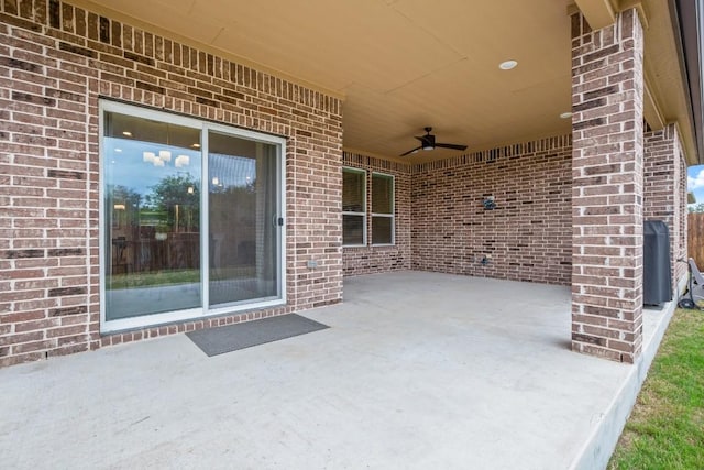 1625 Stinnett Dr, Leander, TX 78641 - view of patio / terrace with ceiling fan