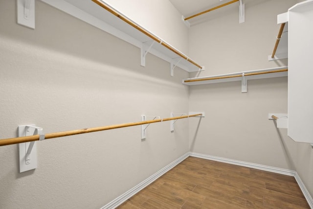 104 N Pasture Cv, Hutto, TX 78634 - spacious closet featuring wood finished floors