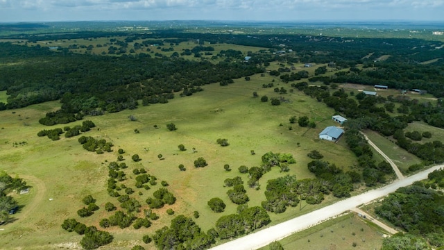 aerial view featuring a rural view