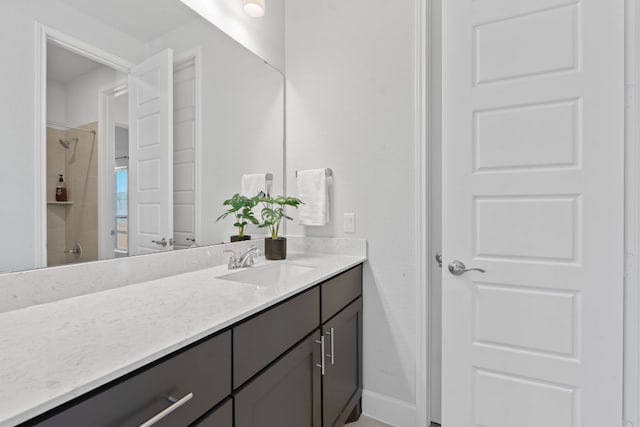 1504 Caylea Bluff Ln, Georgetown, TX 78628 - full bathroom with vanity and a tile shower