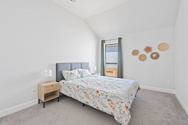 1504 Caylea Bluff Ln, Georgetown, TX 78628 - bedroom with lofted ceiling and carpet floors