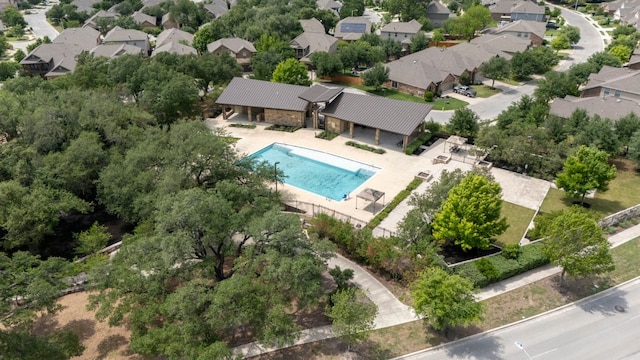 aerial view featuring a residential view