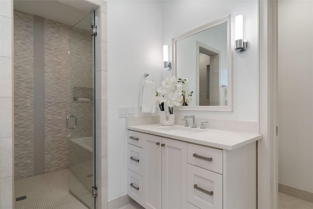 2902 Cedarview Dr, Austin, TX 78704 - bathroom featuring a stall shower and vanity