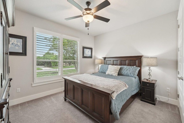 300 Red Mulberry Way, Leander, TX 78641 - bedroom featuring light colored carpet and ceiling fan