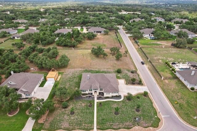 aerial view featuring a residential view