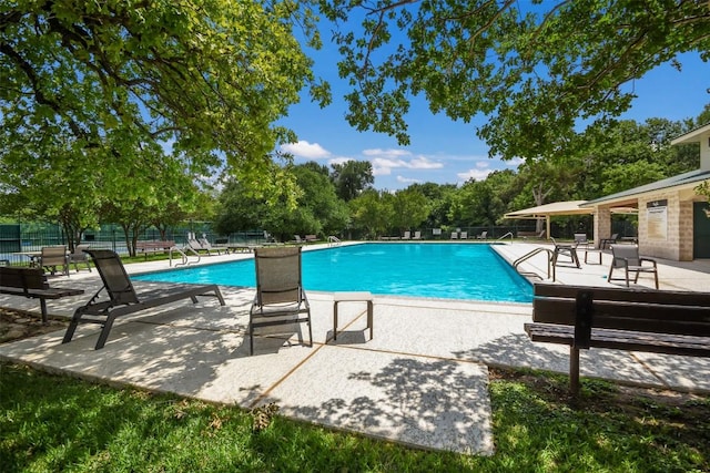 1312 Becca Teal Pl, Round Rock, TX 78681 - community pool featuring a patio