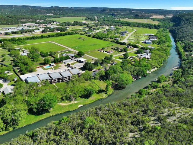 aerial view featuring a rural view