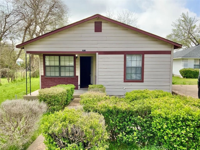 view of bungalow-style home