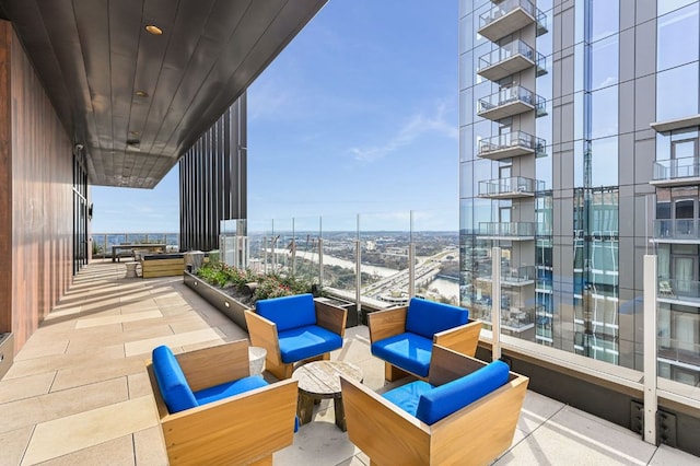 balcony featuring outdoor lounge area