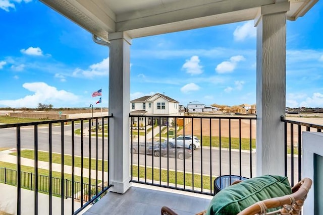 balcony with a residential view