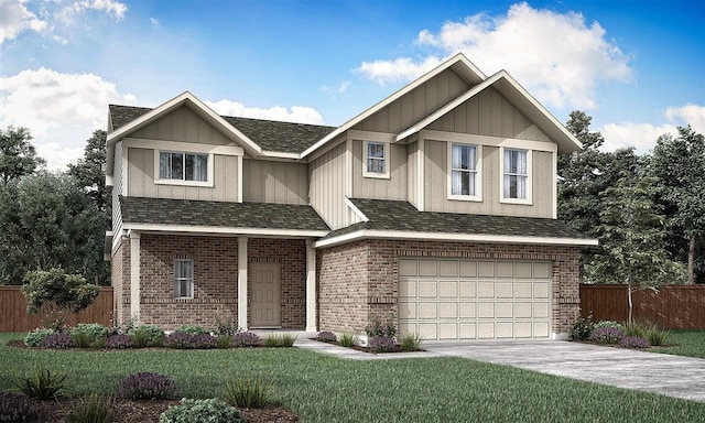 18305 Emu Ln, Manor, TX 78653 - traditional home with brick siding, an attached garage, and driveway