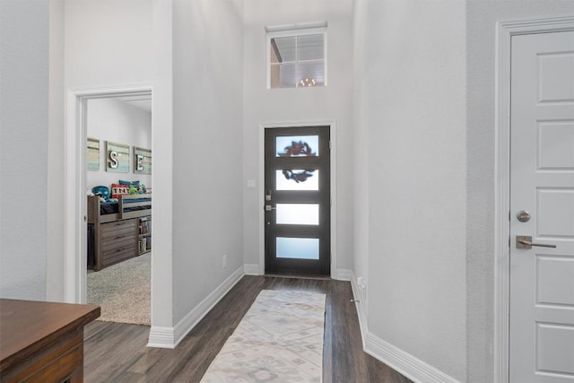 225 Palio Pl, Georgetown, TX 78628 - foyer featuring dark wood-style flooring and baseboards