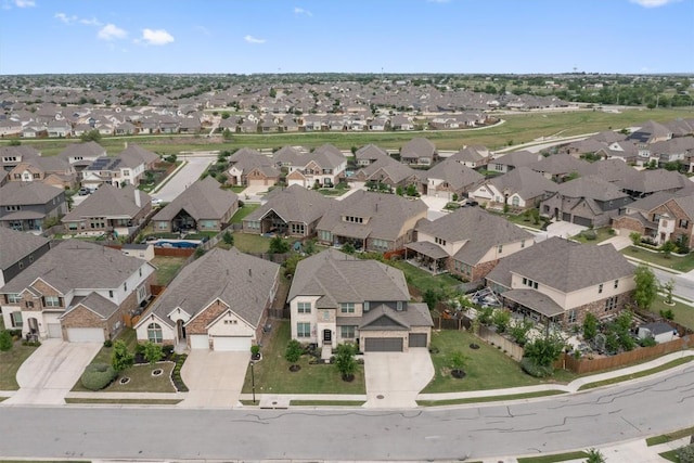 aerial view featuring a residential view