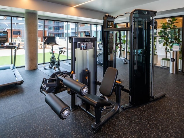 view of workout area