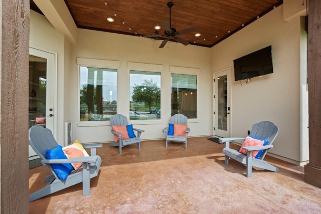 100 Red Barn Rd, Kingsland, TX 78639 - view of patio / terrace with ceiling fan