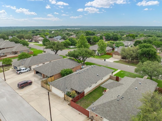 aerial view featuring a residential view