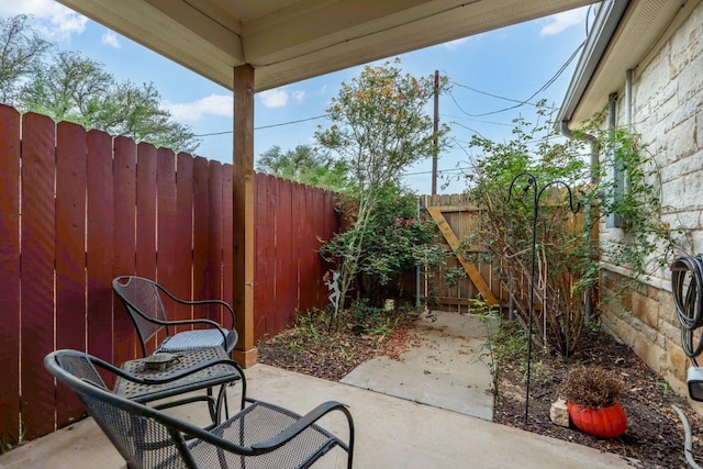 view of patio / terrace with a fenced backyard