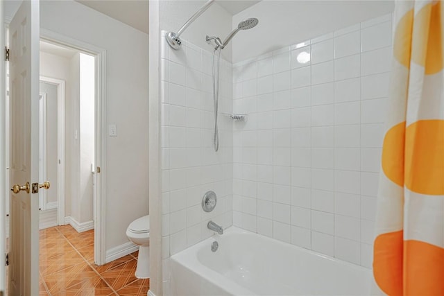 607 Columbine Ave, Cedar Park, TX 78613 - full bathroom with toilet, tile patterned flooring, and shower / washtub combination