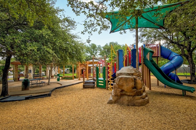 view of community jungle gym
