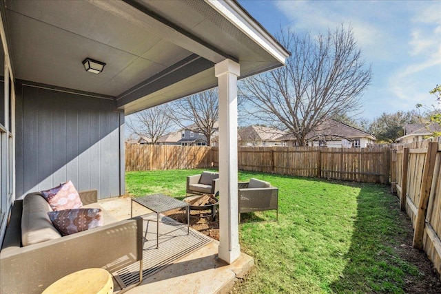 3405 Barksdale Dr, Austin, TX 78725 - fenced backyard with outdoor lounge area